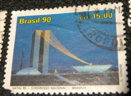 Brazil 1990 Christmas - Brasilia Lights 15.00cr - Used - Used Stamps