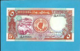 SUDAN - 5  SUDANESE POUNDS - 1991 - P 45 - UNC. - 2 Scans - Sudan