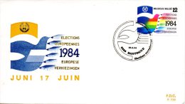 BELGIQUE. N°2133 De 1984 Sur Enveloppe 1er Jour. Elections Européennes. - EU-Organe