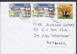 Rwanda KIGALI 1981? Cover Lettre Denmark Mushroom Pilze Champignon Internatationales Jahr Der Behinderten - Autres & Non Classés