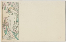 Mucha 4 Saisons Eté Iris Voyagé Timbrée 1899 - Mucha, Alphonse