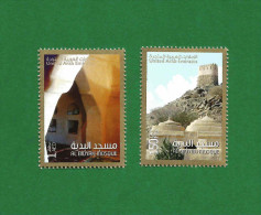 UAE / EMIRATES ARABES / ARABIE 2011 - AL BIDYAH MOSQUE - 2v MNH ** - ISLAM , HERITAGE, OLDEST MOSQUE - AS SCAN - Emirati Arabi Uniti