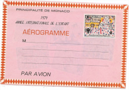 LPP7/B - MONACO EP AEROGRAMME DESSIN D'ENFANT NEUF - Interi Postali