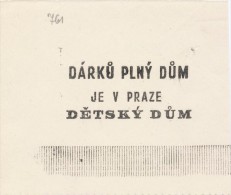 J2034 - Czechoslovakia (1945-79) Control Imprint Stamp Machine (R!): Gifts A Full House In Prague Children's House - Proofs & Reprints