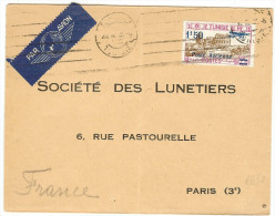 LPP7/B - TUNISIE LETTRE AVION TUNIS / PARIS 20/4/1937 THEME OPTIQUE LUNETTES - Brieven En Documenten