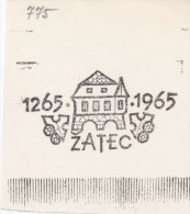 J2042 - Czechoslovakia (1945-79) Control Imprint Stamp Machine (R!): Zatec (1265-1965), 700 Years Of The City, (hops) - Proofs & Reprints