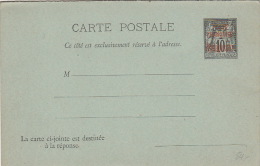 Carte Réponse Neuve Poste Française Madagascar - Covers & Documents