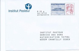 Entiers Postaux : Enveloppe Réponse Type Ciappa -Kavena Institut Pasteur 13P418 NF 316/12 ** - PAP : Antwoord /Ciappa-Kavena