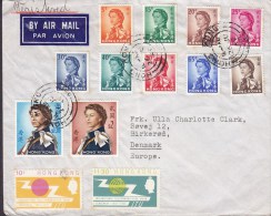 Hong Kong M/S "Andorra" East Asiatic Company Registered Einschreiben HONG KONG 1965 Cover Brief BIRKERØD Denmark ITU Set - Storia Postale