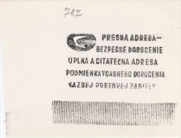 J2061 - Czechoslovakia (1945-79) Control Imprint Stamp Machine (R!): The Exact Address - Safe Delivery; Complete And ... - Proeven & Herdrukken