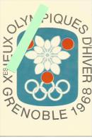 Jeux Olympiques D'hiver De 1968. Carte De L'emblème Officiel - Jeux Olympiques