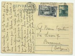 REPUBBLICA ITALIANA CART. POSTALE SPEDITA - 1946-60: Poststempel