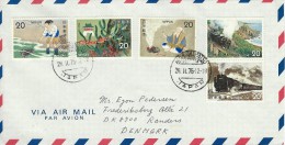 Japan - Cover Sent To Denmark 1975.  # 740 # - Luchtpost