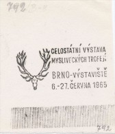 J2070 - Czechoslovakia (1945-79) Control Imprint Stamp Machine (R!): National Exhibition Of Hunting Trophies Brno 1965 - Probe- Und Nachdrucke
