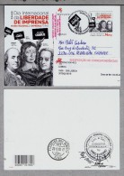 Je Suis Charlie Freedom Press Voltaire Benjamon Franklim John Milton 2015 Postal Stationery Entier Postaux Portugal 3331 - Rivoluzione Francese
