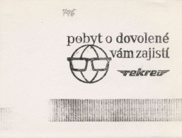 J2080 - Czechoslovakia (1945-79) Control Imprint Stamp Machine (R!): Stay On Holiday Will Ensure REKREA - Ensayos & Reimpresiones