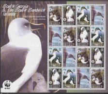 South Georgia 2003 WWF/Grey-headed Albatross 4v In Sheetlet ** Mnh (F3481) - Zuid-Georgia