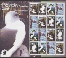 South Georgia 2003 WWF/Grey-headed Albatross 4v In Sheetlet ** Mnh (F3481) - Südgeorgien