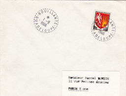 Bouillante 1966 - Guadeloupe Sur Blason - Cachet Tireté Agence Auxiliaire - Briefe U. Dokumente