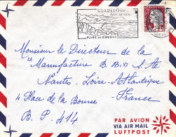 Basse-Terre 1963 - Flamme Plage De Rocroi - Guadeloupe - Lettre Sur Decaris - Storia Postale