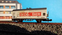 SCALA N GAUGE - CARRO FRIGO BIRRA BECKS DB MINITRIX - Vagoni Merci