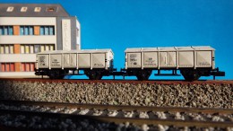 SCALA N GAUGE - 2 CARRI CHIUSI DB - ARNOLD - AS NEW - Güterwaggons