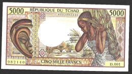 CHAD  : 5000 Francs  - (1984-1991) - P11 -  AUNC - Ciad