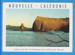 POSTCARD NOUVELLE CALEDONIE NEW CALEDONIA VIGILE SUR LA MER, LE BONHOMME DE LA ROCHE PERCEE BOURAIL + STAMPS - Nouvelle-Calédonie