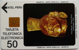 PERU - EC-1 - Entel - Gemplus - Vaso Retrato Gold - 50 Units - Mint - RRR - Perú