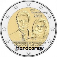 Luxemburg 2015 2€ UNC 15 Jaar Troon Groothertog Henri - Luxembourg