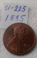 1 Cent - 1995 - USA - (Lot U 225) - 1959-…: Lincoln, Memorial Reverse