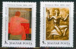 HUNGARY - 1990. Ferenczy Noémi And Béni (Art,Painting,Relief)Cpl. Set MNH! Mi:4095-4096 - Unused Stamps