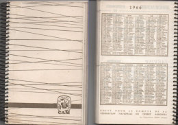 Agenda Avec Calendrier 1966 - Caisse De Crédit Agricole Des Bouches Du Rhone (Liste Des   Succursales)  (78474) - Petit Format : 1961-70