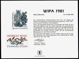 US VS United States 1981 - Souvenir Card - Wipa 1981 (Austria) - Cartes Souvenir