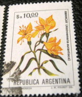 Argentina 1983 Flowers Alstroemeria Aurantiaca 10.00pa - Used - Used Stamps