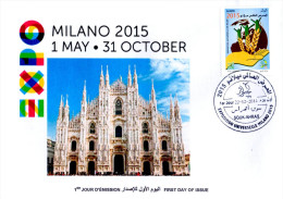 ARGELIA 2014 FDC  FDC Expo Milan 2015 Milano  Cathedrals Mailänder Dom Italia Italy Churchs - 2015 – Milan (Italy)