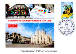 ARGELIA 2014 FDC  FDC Expo Milan 2015 Milano Cathedrals Mailänder Dom Italia Italy Churchs - 2015 – Milaan (Italië)