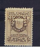 RB 1044 - San Marino 1907 -  1c  Mint Stamp SG 53a - Used Stamps