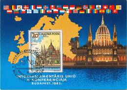 HUNGARY - 1983.Maximum Card - 5th Interparliamentary Union Conference Mi:Bl.163. - Cartoline Maximum