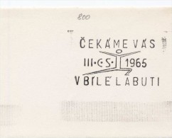 J2090 - Czechoslovakia (1945-79) Control Imprint Stamp Machine (R!): 3. Spartakiad; We Are Waiting For You At White Swan - Ensayos & Reimpresiones