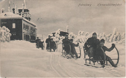 AK Fichtelberg Hörnerschlittenfahrt Hörnerschlitten Erzgebirge Winter Oberwiesenthal Rodelbahn Schlitten Bei Annaberg - Oberwiesenthal