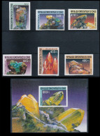 République Démocratique Du Congo - 2115/2120 + BL208 - Non Dentelé - Ongetand - Imperforated - Minéraux - 2002 - MNH - Ungebraucht