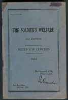 WW2 1944 War Office The Soldiers Welfare - Notes For Officers Booklet - British Army