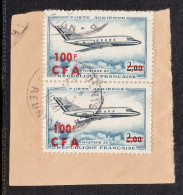 Réunion 1967:  Poste Aérienne N°61 En Paire Obl. Sur Fragment - BE - Gebraucht