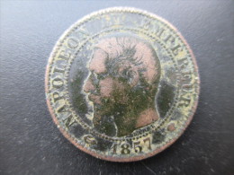 5 Centimes Napoléon III, 1857 MA, TB+ - C. 5 Centimes