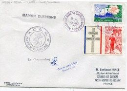 Dateur MARSEILLE GARE ST CHARLES PAQUEBOT+ Cachet C.G.M. MARION DUFRESNE Sur Env. Du 14/05/1985 - Maritime Post