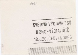 J2099 - Czechoslovakia (1945-79) Control Imprint Stamp Machine (R!): World Dog Show; Brno - Exhibition Centre; 1965 - Essais & Réimpressions