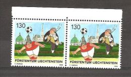 Liechtenstein 1479 Paar Pair 2008 Fussball EM Österreich Schweiz Football Euro Championship Postfrisch Mint Neuf Rand - Unused Stamps