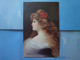 Portrait De Femme Art Nouveau A.Asti - Asti
