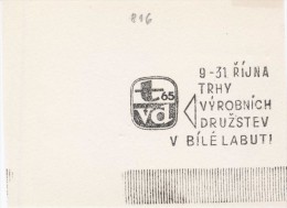 J2127 - Czechoslovakia (1945-79) Control Imprint Stamp Machine (R!): Markets Production Co-operatives In The White Swan - Proofs & Reprints